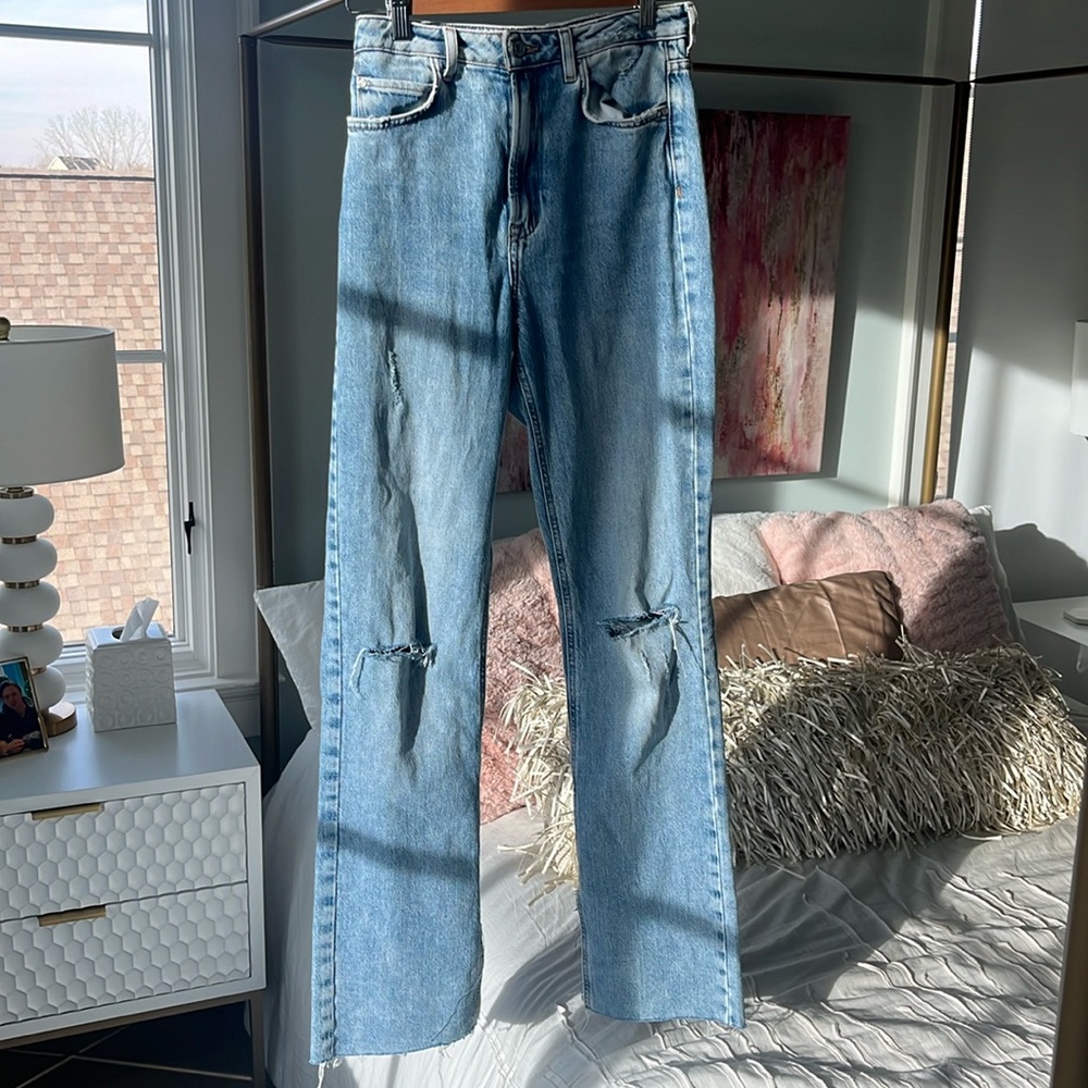 Zara full length straight length jeans